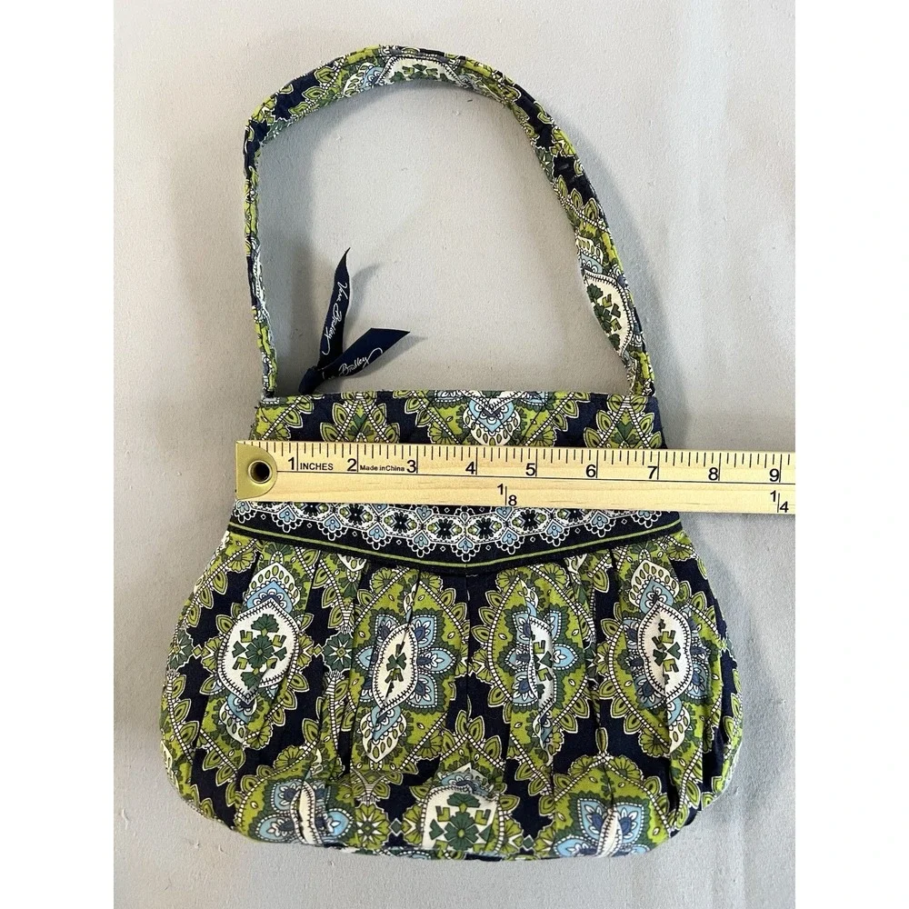 Vera Bradley Hannah‎ Purse Hand Bag Cambridge Pattern Blue Green Paisley Quilted